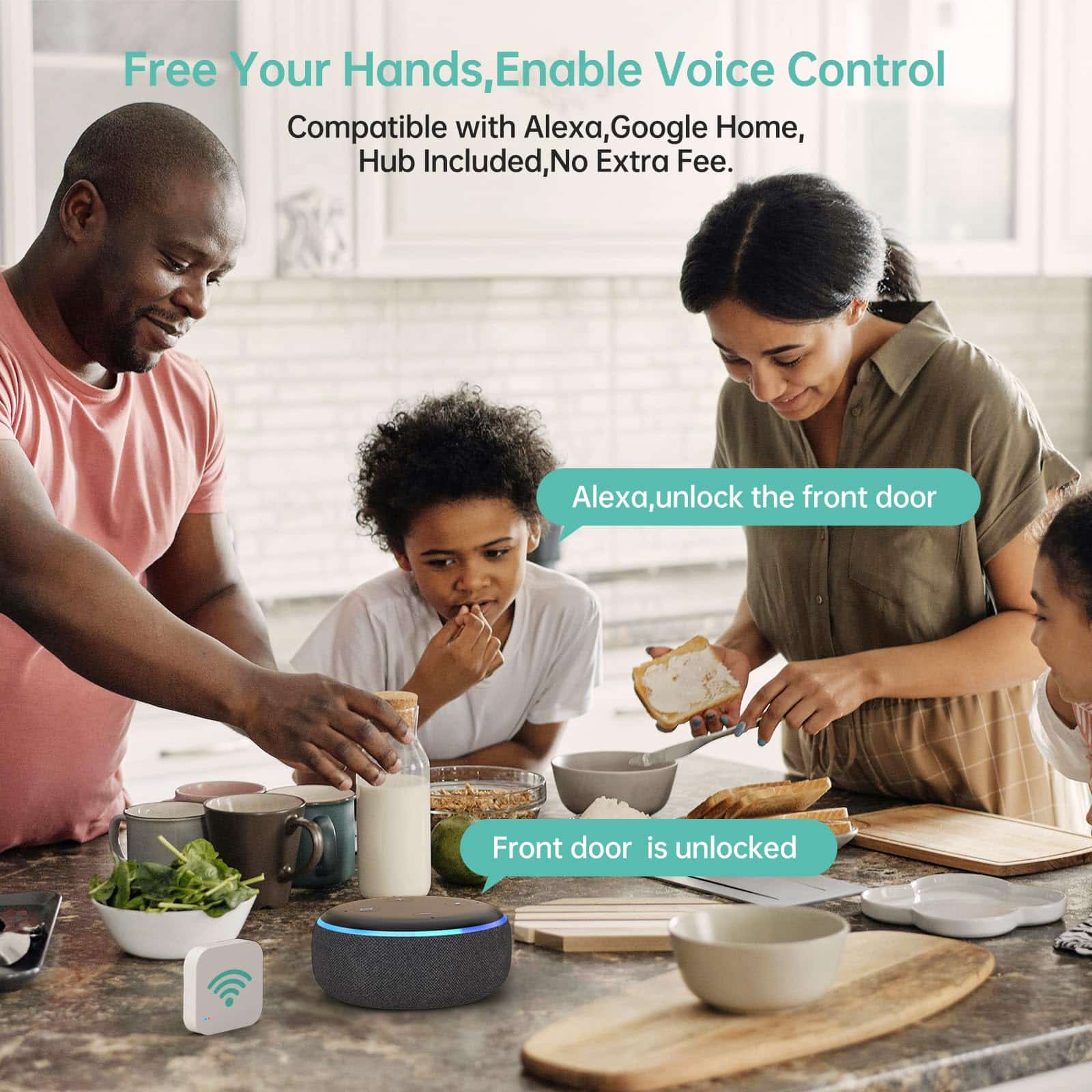 Free Your Hands, Enable Voice Control-Satin Nickel