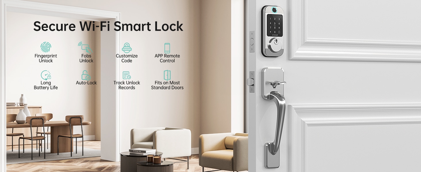 Secure Wi-Fi Smart Lock Sliver