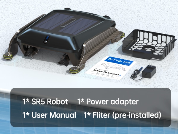 SR5 Black Robotic Solar Pool Skimmer