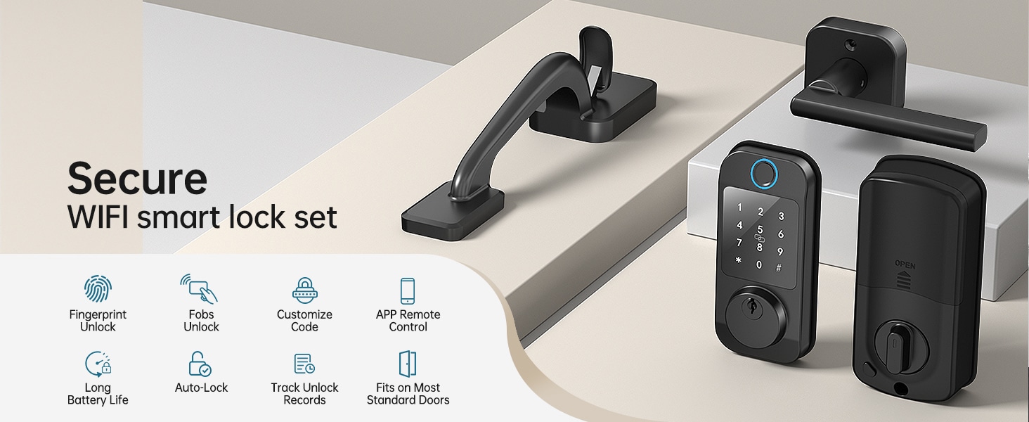 Smonet M6 Secure WIFI smart lock set