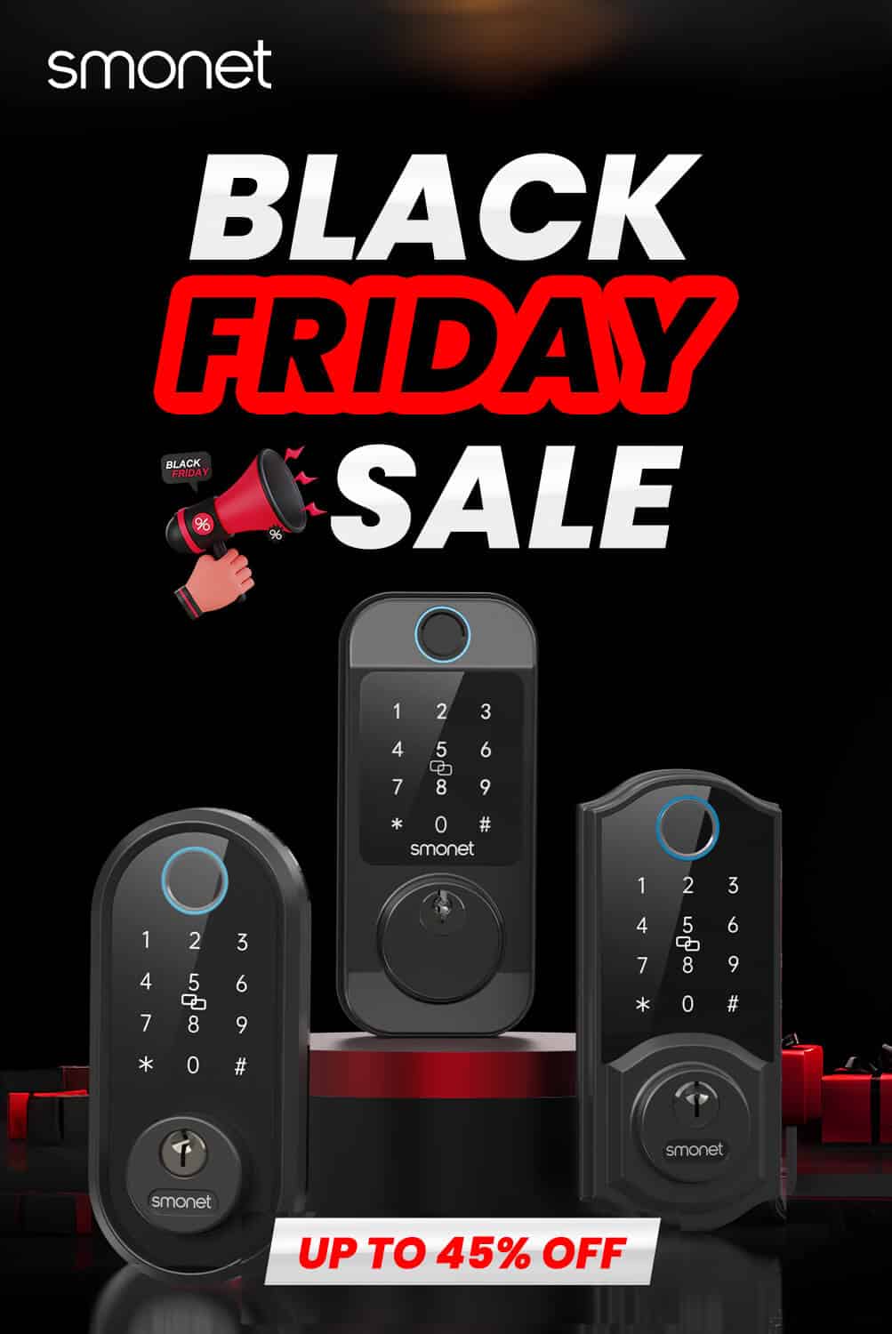 Smonet black friday fingerprint door locks